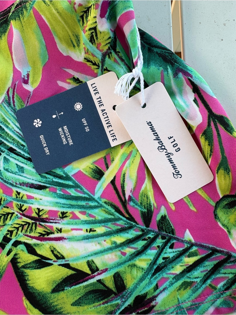 Tommy Bahama Pink Tropical Leaf Skort - Picture 2 of 3